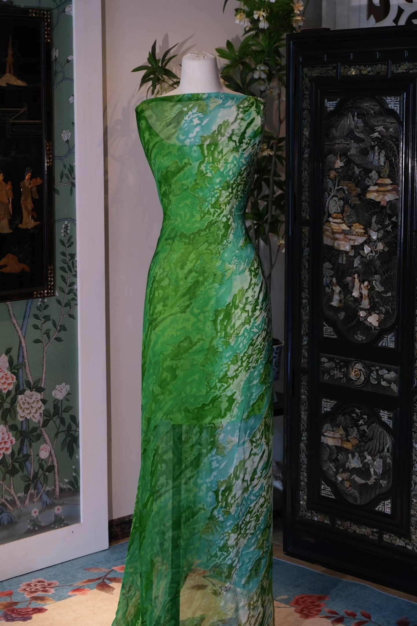 布料名 - 翠微岚烟 / Fabric Name - Jade Stream Mist