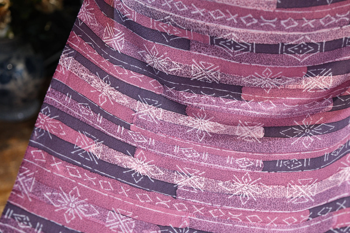 紫藤锦带 · 织纹真丝面料 | Wisteria Ribbon - Woven Stripe Silk Fabric