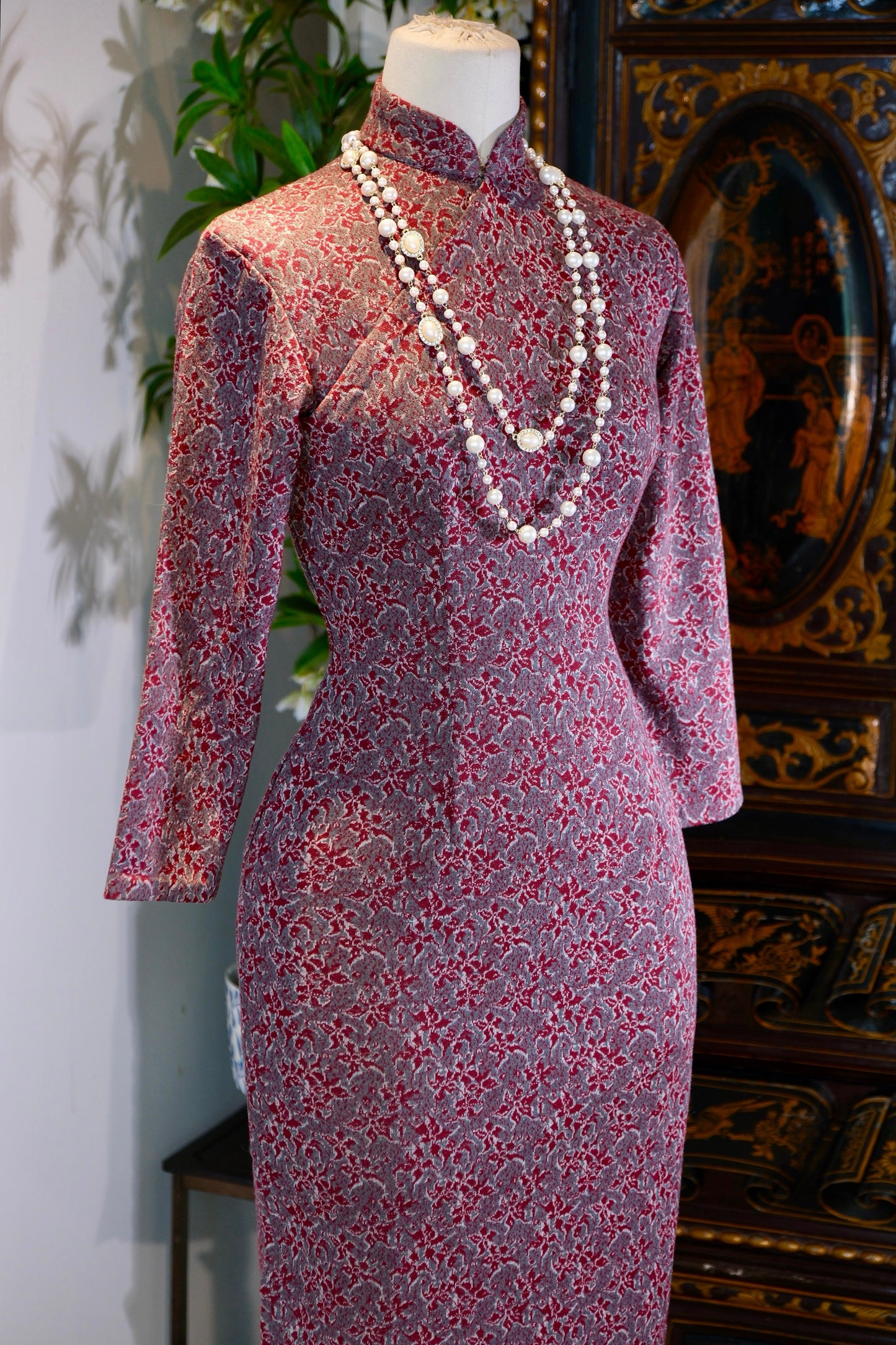 60年代 - 花呢织锦·六十年代台湾古董旗袍 | 1960s - Woolen Tweed Brocade: A 1960s Taiwanese Antique Cheongsam