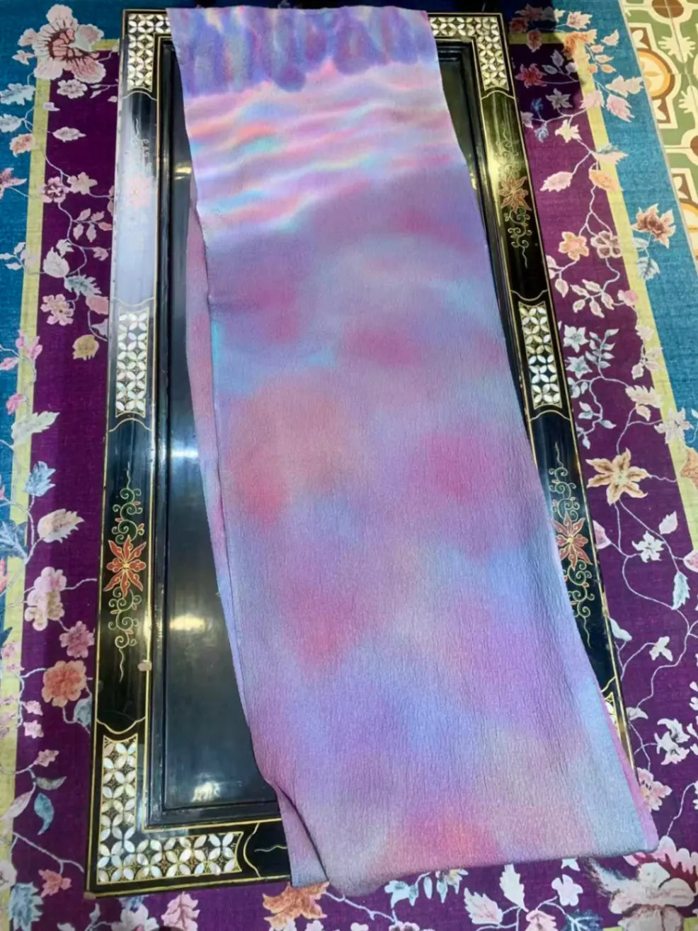 紫烟霞光 · 晕染真丝面料 | Nebula Glow - Gradient Silk Fabric