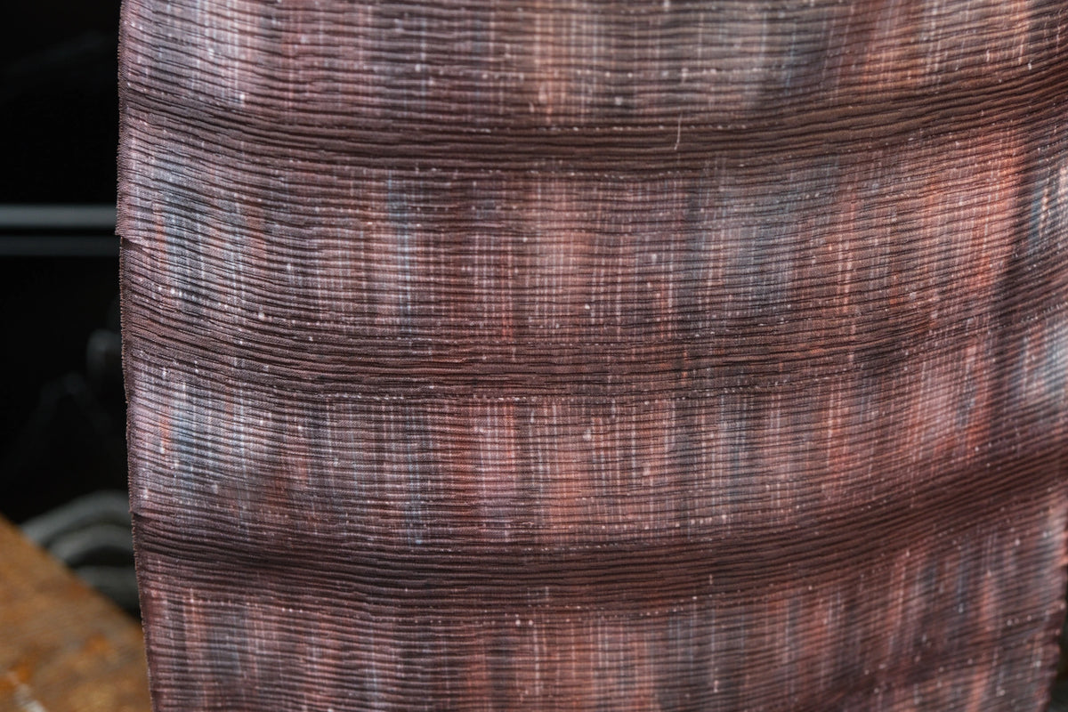 暮色流纹 · 渐变横纹真丝面料 | Twilight Wave - Gradient Horizontal Silk Fabric