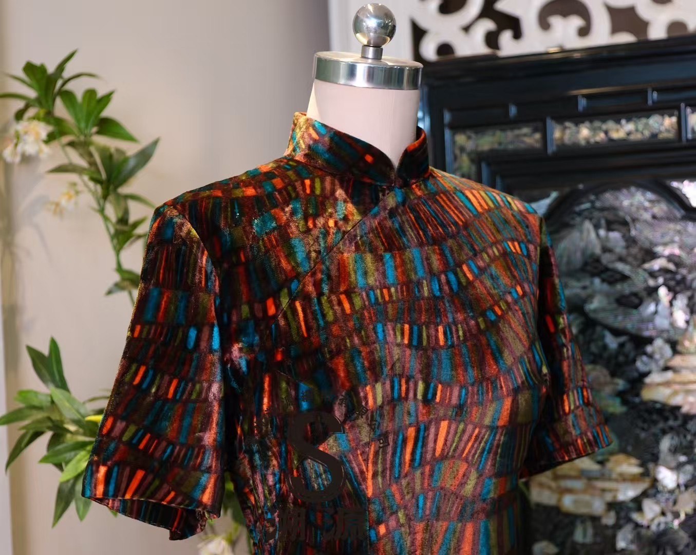 50年代 - 流金岁月Art Deco波普几何抽象Vintage 50s短袖复古港工旗袍 | 1950s - "In the Mood for Love" Art Deco Pop Geometric Abstract Vintage 50s Short-Sleeve Antique Hong Kong-Style Qipao