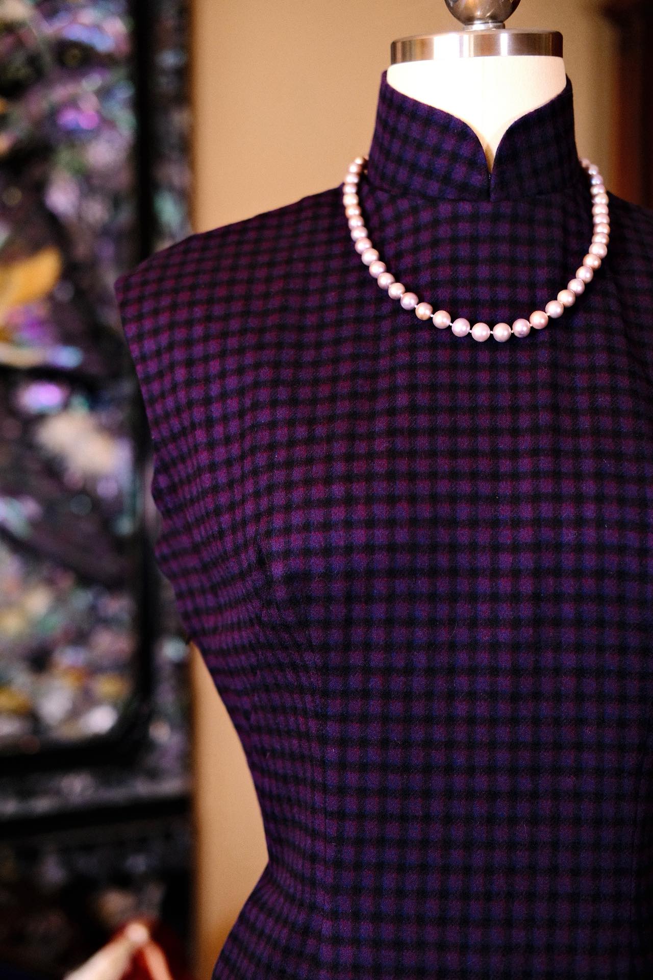 60年代 - 1960s 迪奥风·港制格纹三件套：Woo女士的摩登宣言_HY | 1960s - 1960s Dior-Style Houndstooth Three-Piece Set: Ms. Woo’s Modernist Manifesto_HY