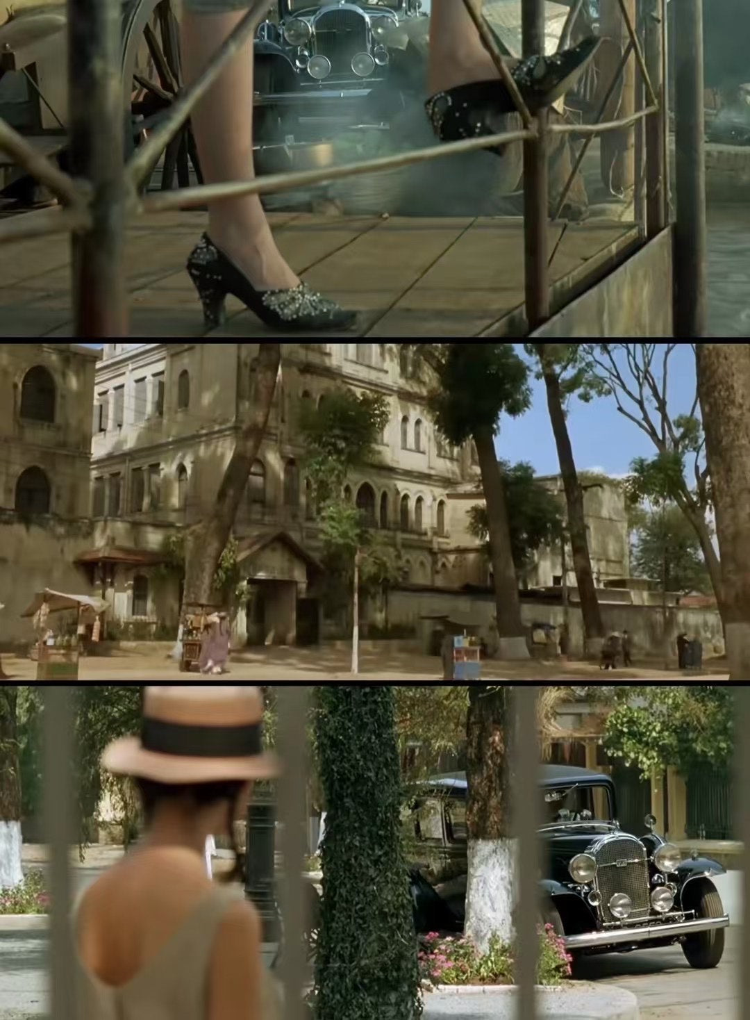 40年代 - 纯白棉质法式复古印花旗袍 / 1940s - Pure white cotton French retro-print Qipao