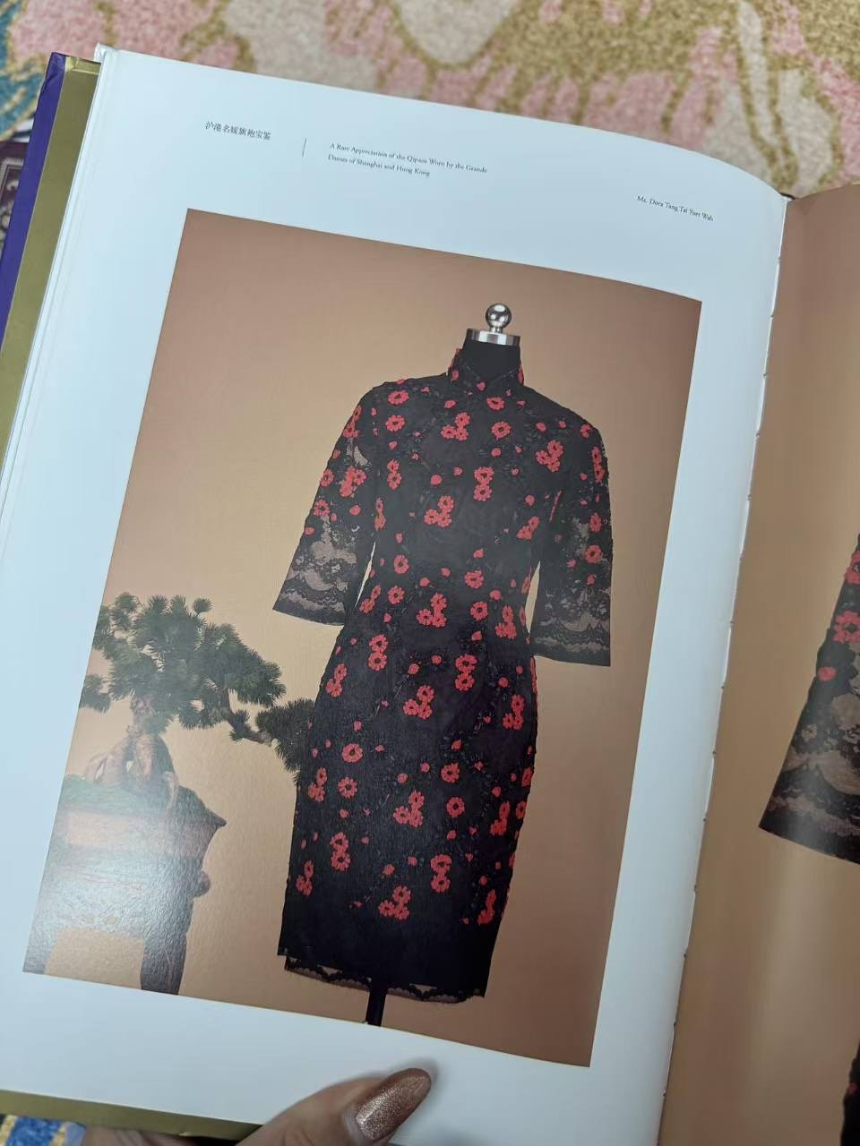 60年代 - 台湾产黑色蕾丝刺绣欧根纱斜襟古董旗袍 | 1960s - A Vintage 1960s Taiwanese Cheongsam in Black Organza with Machine Embroidery and Lace