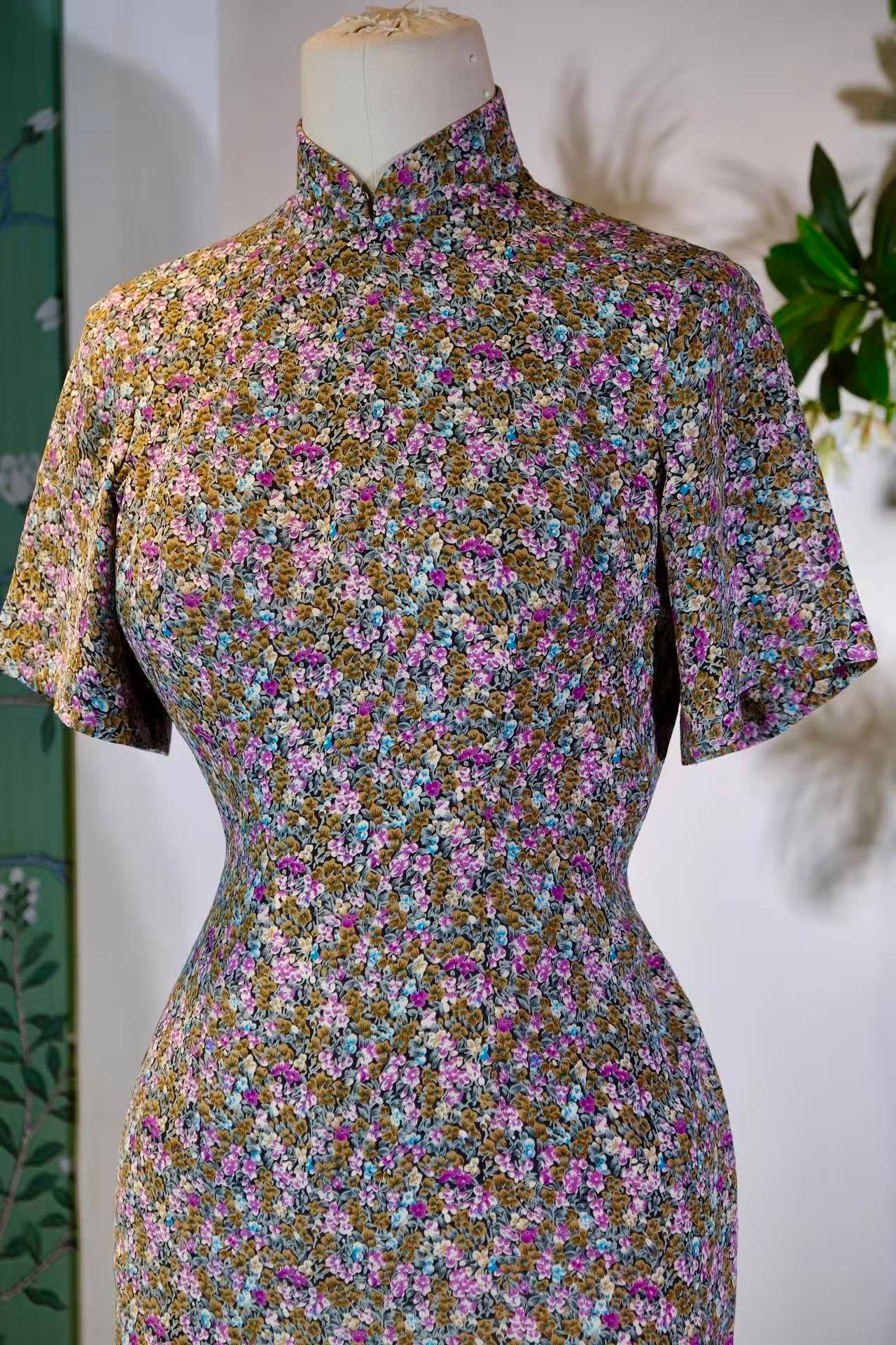 60年代 - 繁花入梦：六十年代台湾古董旗袍鉴赏 | 1960s - Dreams of Flourishing Blooms: An Appreciation of a 1960s Taiwan Antique Qipao