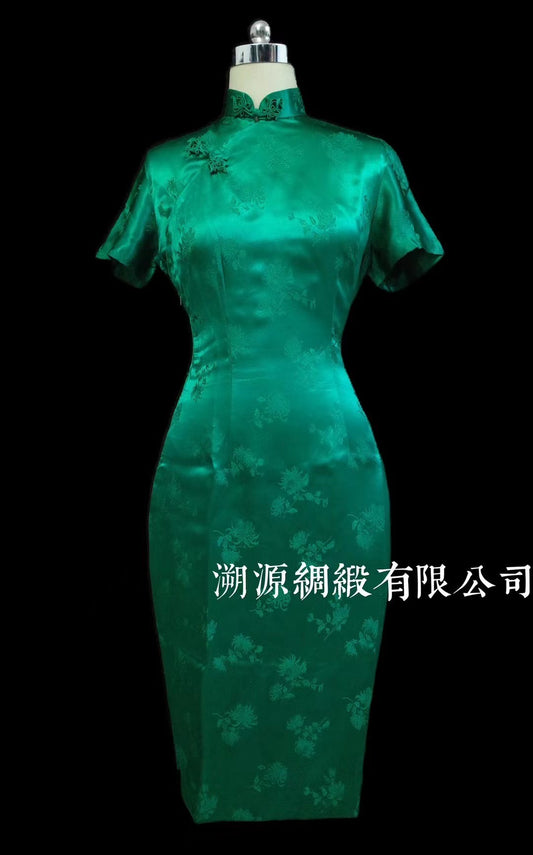 60年代 - 翡翠之魂：Vintage 60年代提花港式旗袍 | 1960s - Jade Essence: Vintage 60s Jacquard Hong Kong Qipao&nbsp;