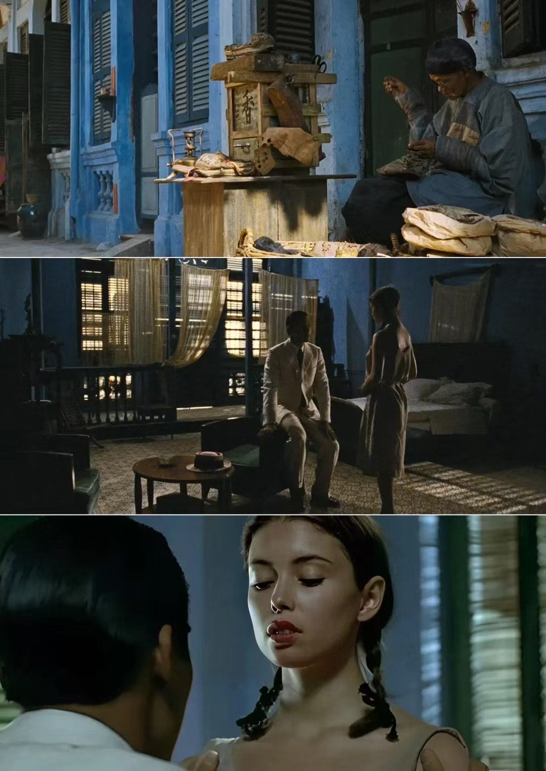 40年代 - 纯白棉质法式复古印花旗袍 / 1940s - Pure white cotton French retro-print Qipao