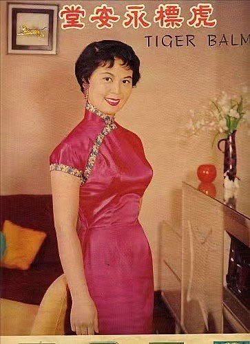 50年代 - 墨色莊重・彩色蘇繡・絲絨寬绲・立體三角腰精品老旗袍 / 1950s - Solemn Ink - Vibrant Suzhou Embroidery - Wide Velvet Trim - Structured Triangle Waist Antique Qipao