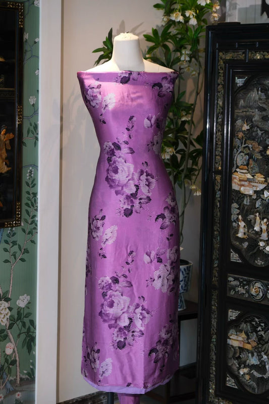 布料名 - 紫薇花影丝 / Fabric Name - Wisteria Shade Silk