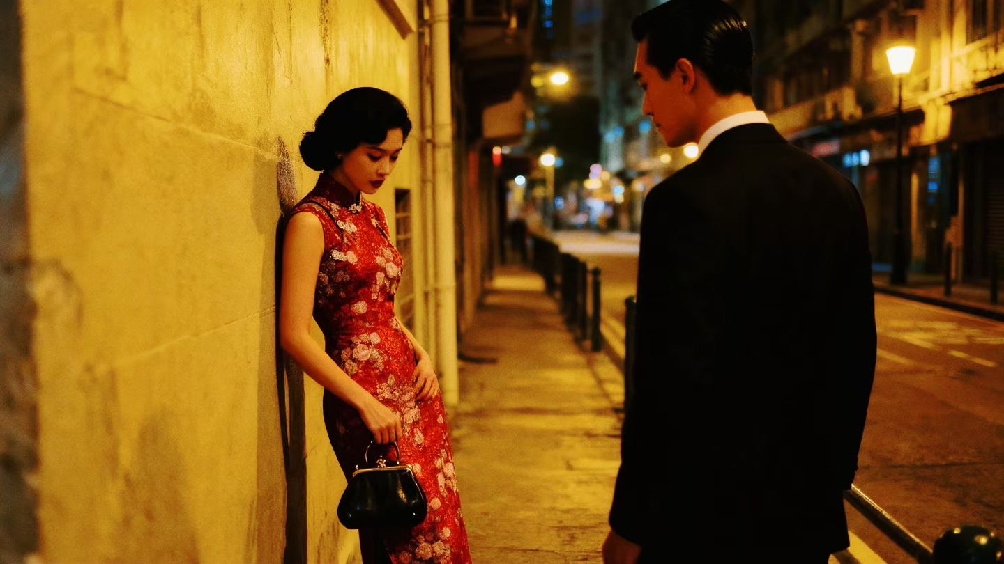 60年代 - 「绯红星河」：六十年代织银繁花无袖古董旗袍（V&A博物馆同款）/ 1960s -  "Crimson Stardust": A 1960s Vintage Hong Kong Sleeveless Qipao with Lurex-Woven Blooms (V&A Museum Style)