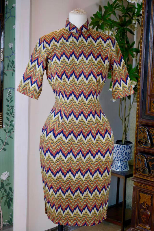 60年代 - 六十年代波普韵·台湾针织羊毛旗袍 | 1960s - 1960s Pop Rhythm: Taiwanese Knitted Wool Qipao