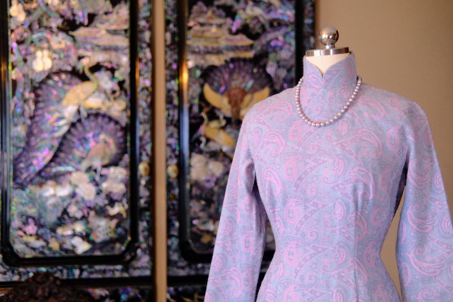 60年代 - 紫雾流纹：羊绒针织里的六十年代温柔_HY | 1960s - Purple Mist and Flowing Motifs: 1960s Gentleness Rendered in Cashmere Knitwear_HY