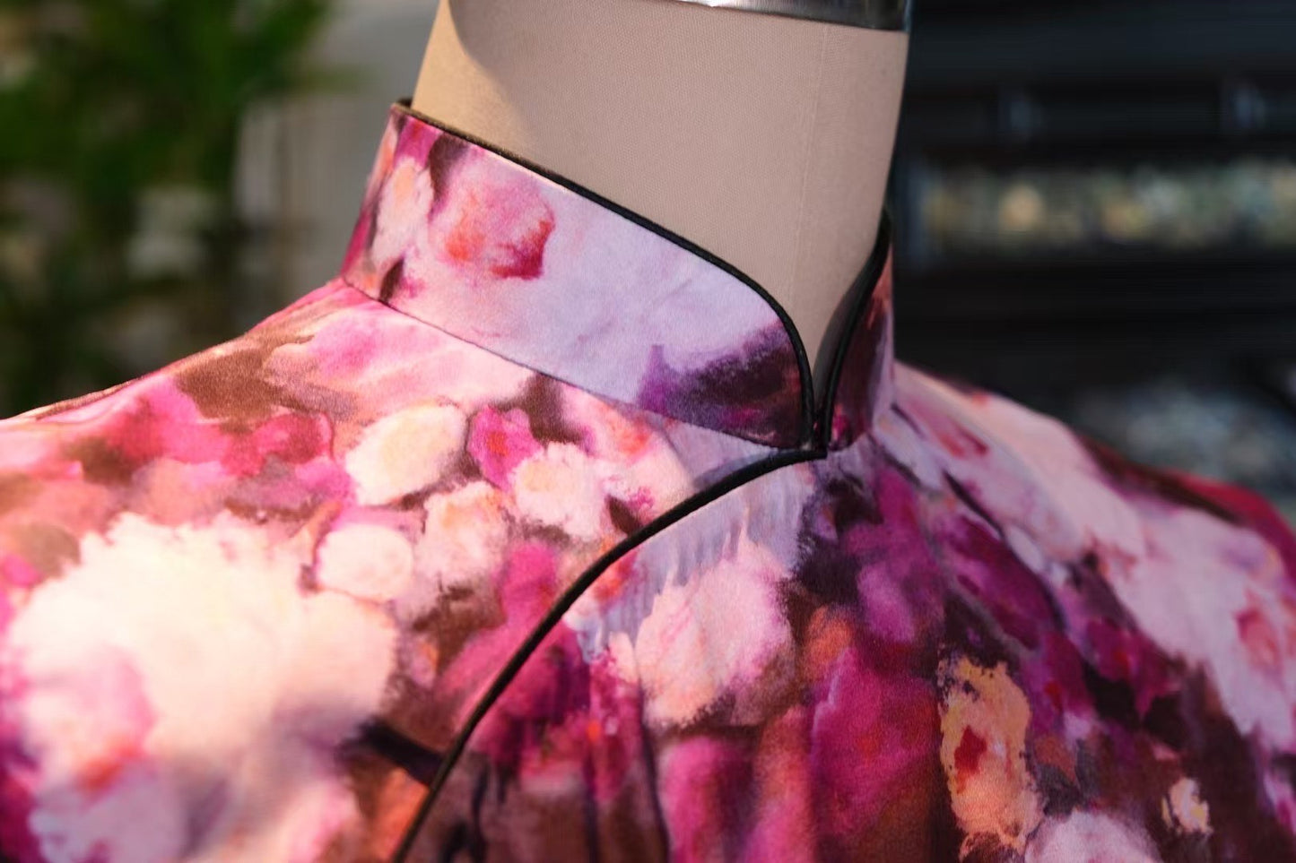 客订结缘 - 【绯黛烂漫·花漾春光·水墨丹青旗袍】| Customized Design - 【Crimson Bloom · Floral Spring Radiance · Ink Wash Qipao】