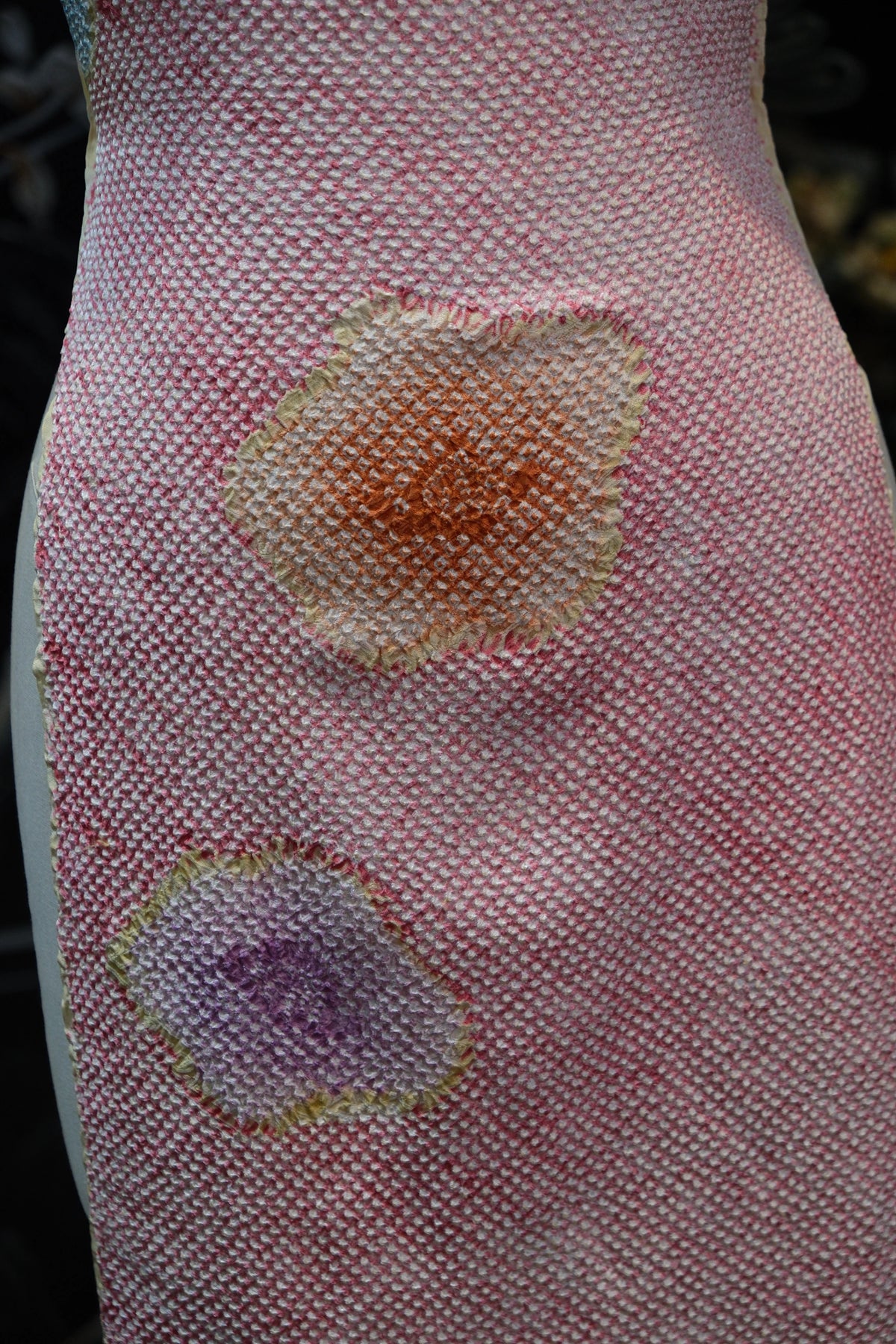 绯樱烂漫 · 绞缬真丝面料 | Blossom Glow - Shibori Textured Silk Fabric