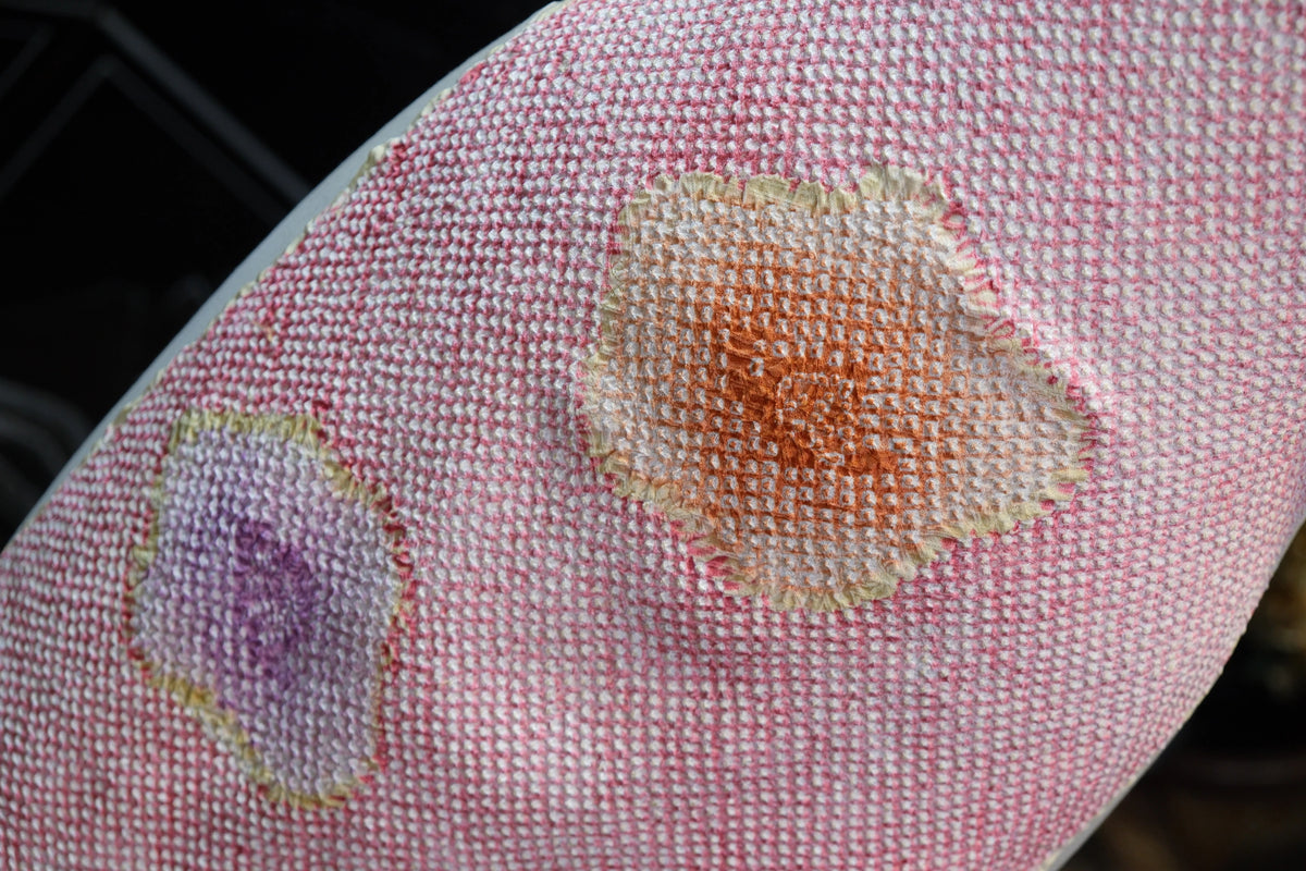 绯樱烂漫 · 绞缬真丝面料 | Blossom Glow - Shibori Textured Silk Fabric