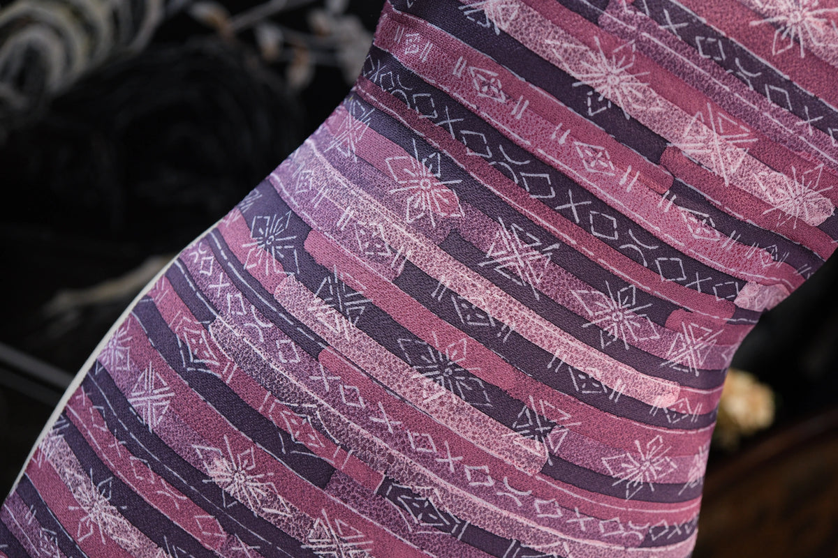紫藤锦带 · 织纹真丝面料 | Wisteria Ribbon - Woven Stripe Silk Fabric