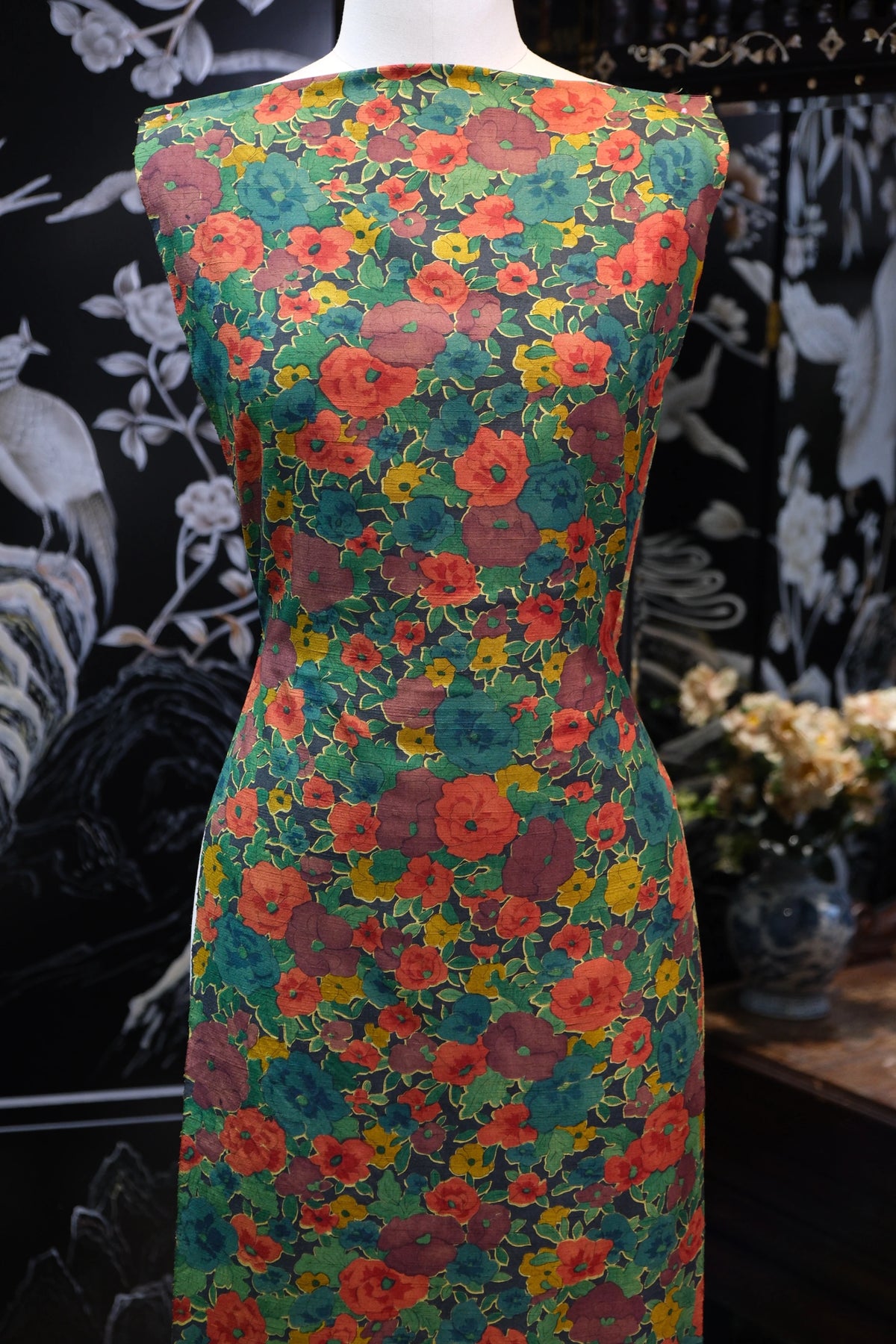 繁花繁盛 · 满地繁花真丝面料 | Blooming Blossoms - Floral Tapestry Silk Fabric