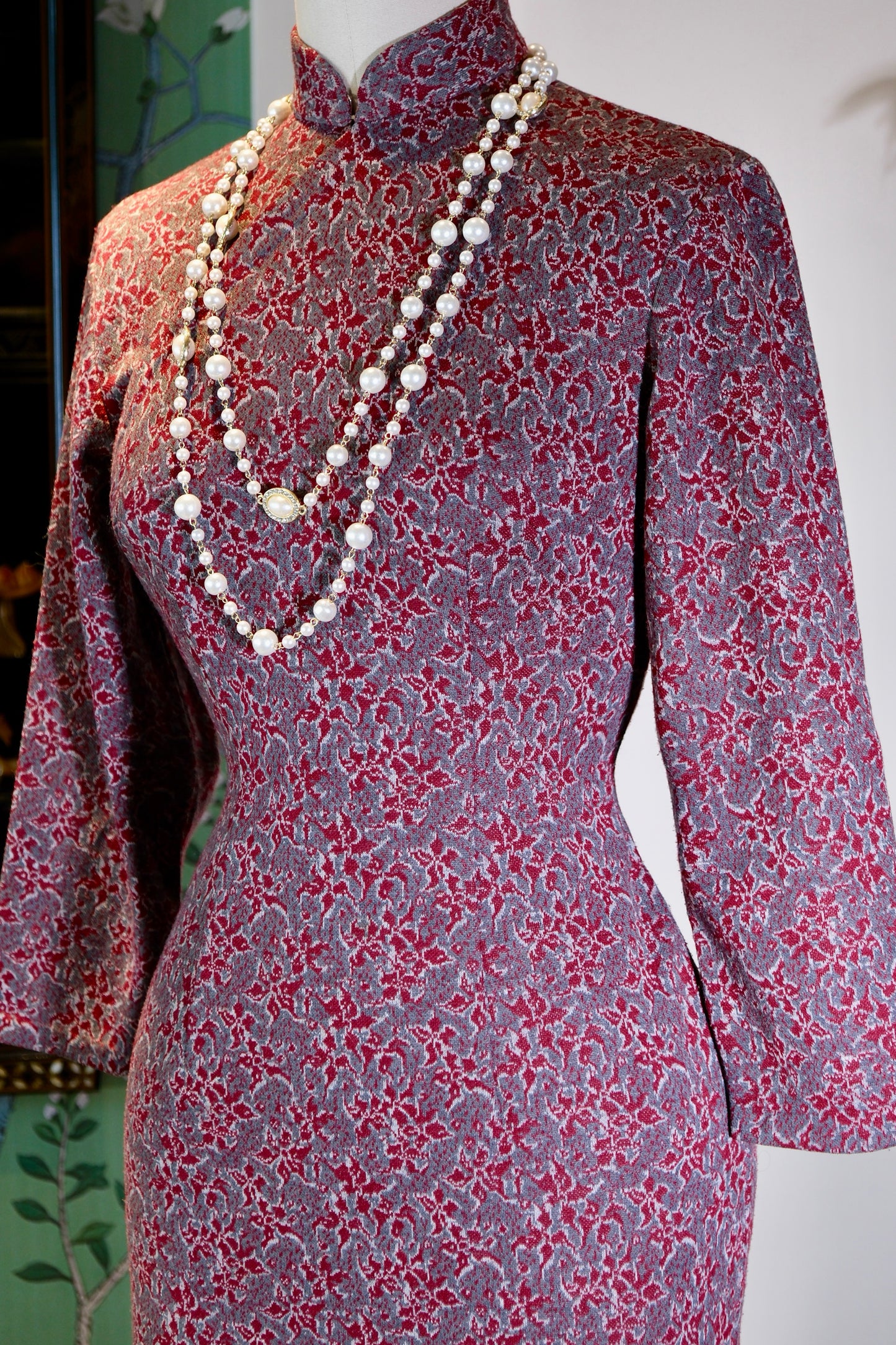 60年代 - 花呢织锦·六十年代台湾古董旗袍 | 1960s - Woolen Tweed Brocade: A 1960s Taiwanese Antique Cheongsam