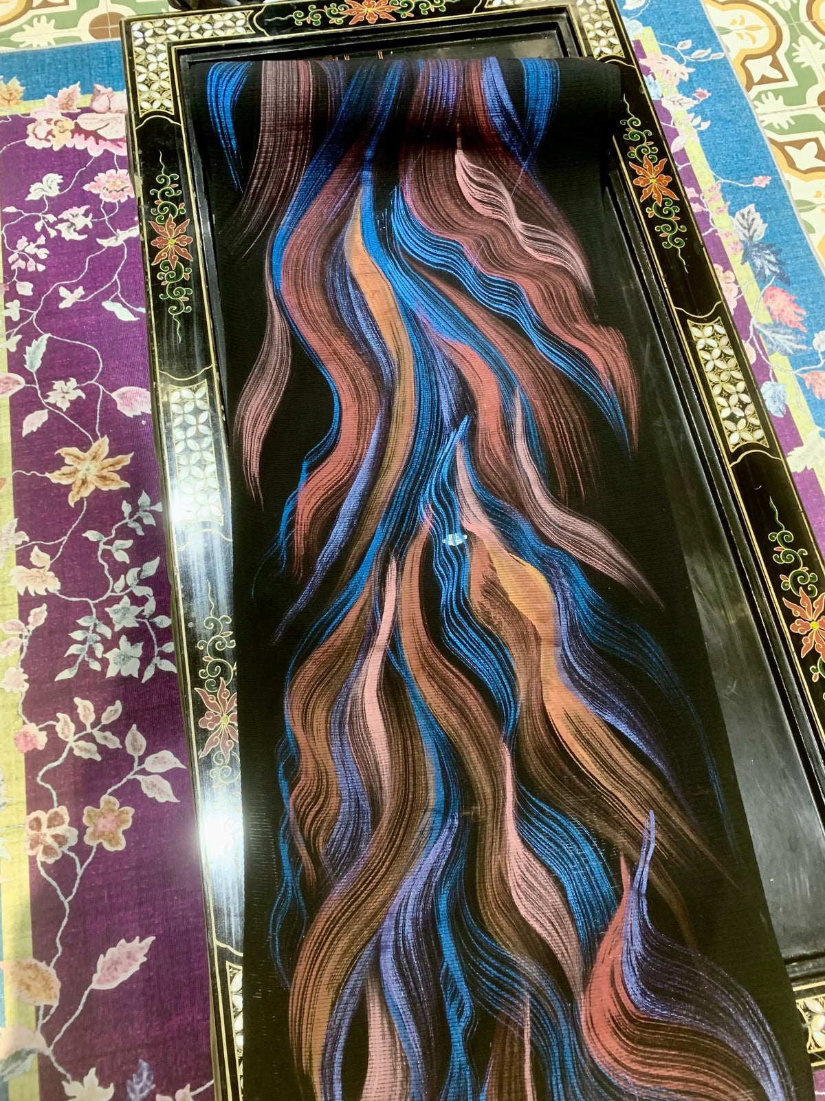 幻夜流光 · 极光纹真丝 | Luminous Aurora - Silk Fabric