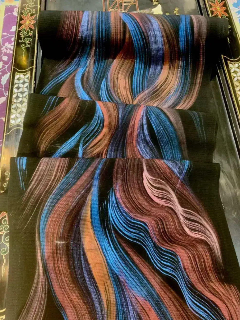 幻夜流光 · 极光纹真丝 | Luminous Aurora - Silk Fabric