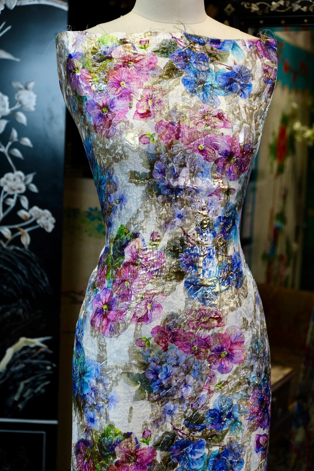 繁花似锦 · 意大利织金真丝| Blooming Splendor - Italian Lurex Jacquard Silk