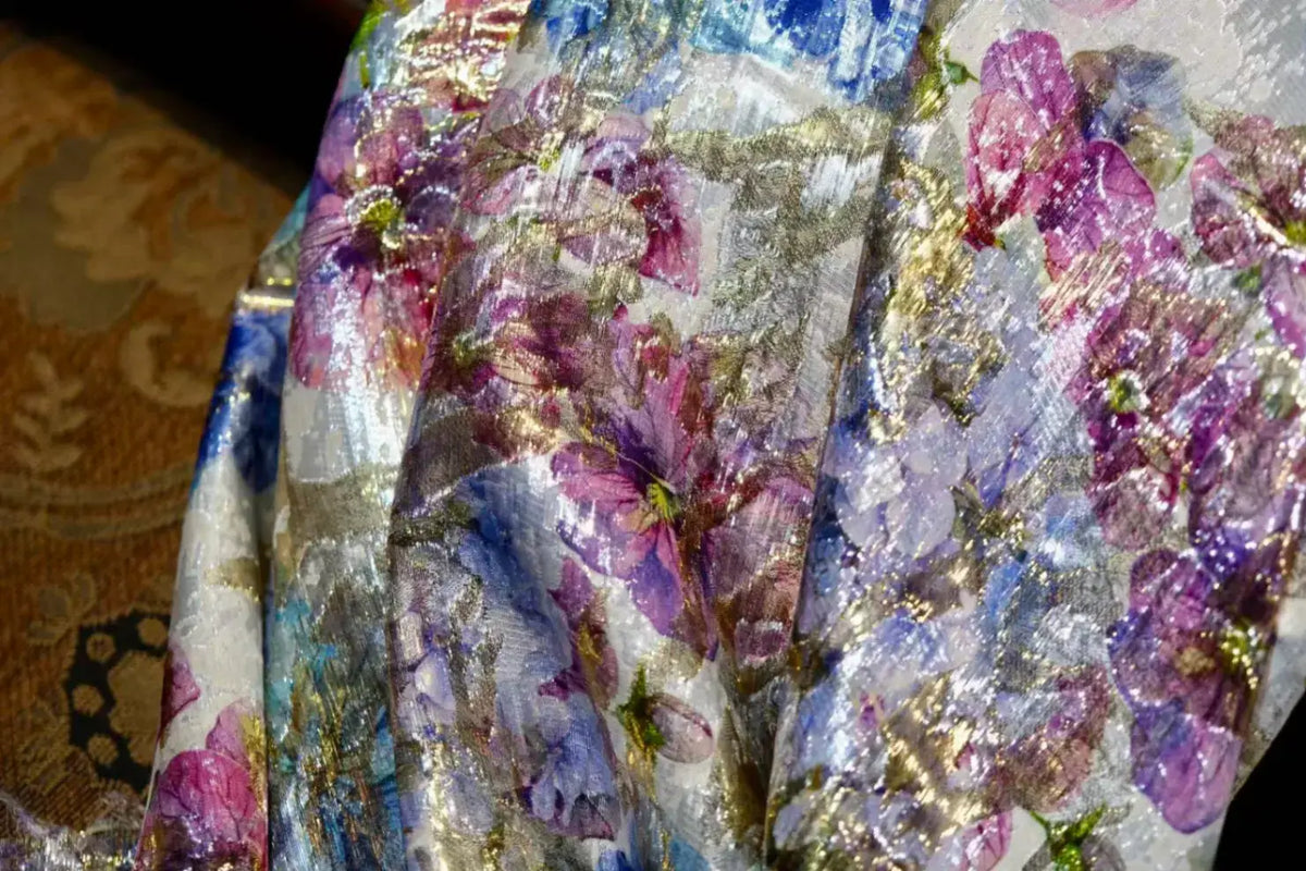 繁花似锦 · 意大利织金真丝| Blooming Splendor - Italian Lurex Jacquard Silk