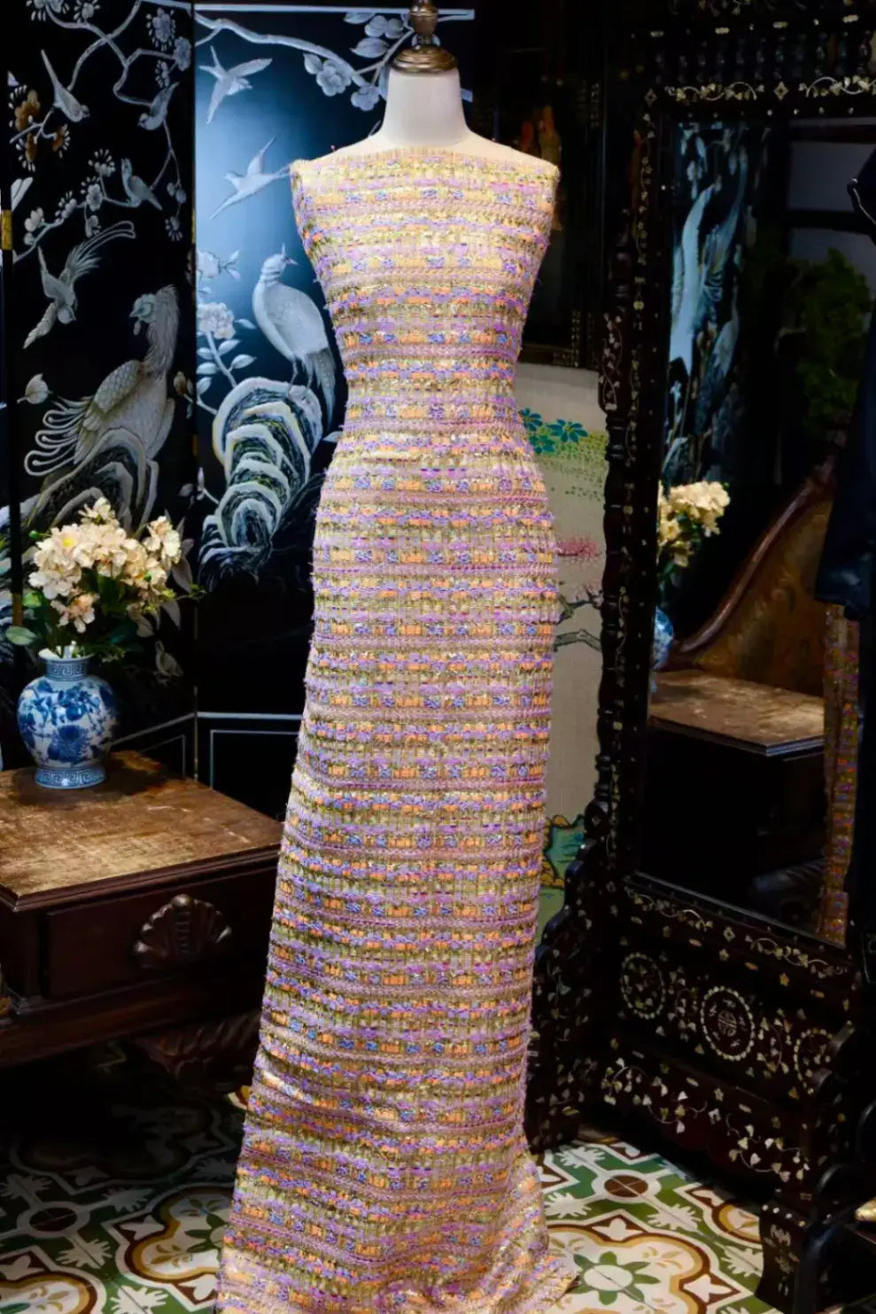 金丝霓彩 · 香奈儿MK粗花呢 | Gilded Pastel - Chanel MK Tweed Fabric