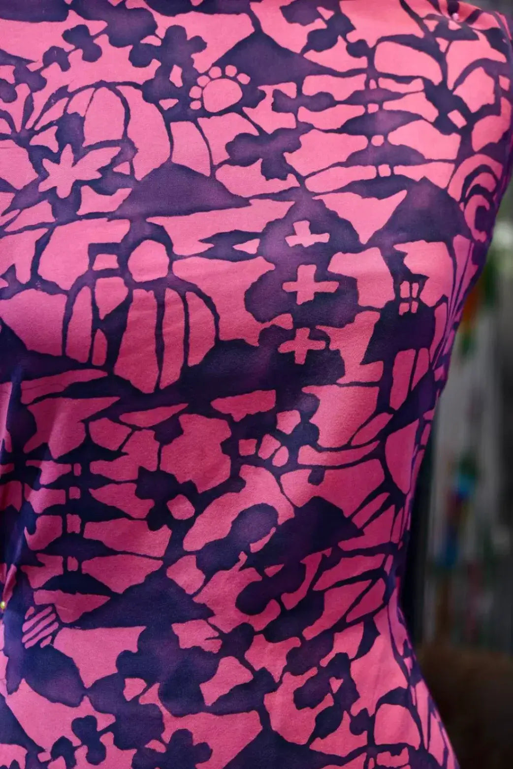 玫影剪影 · 抽象印花真丝面料 | Rose Silhouette - Abstract Print Silk Fabric
