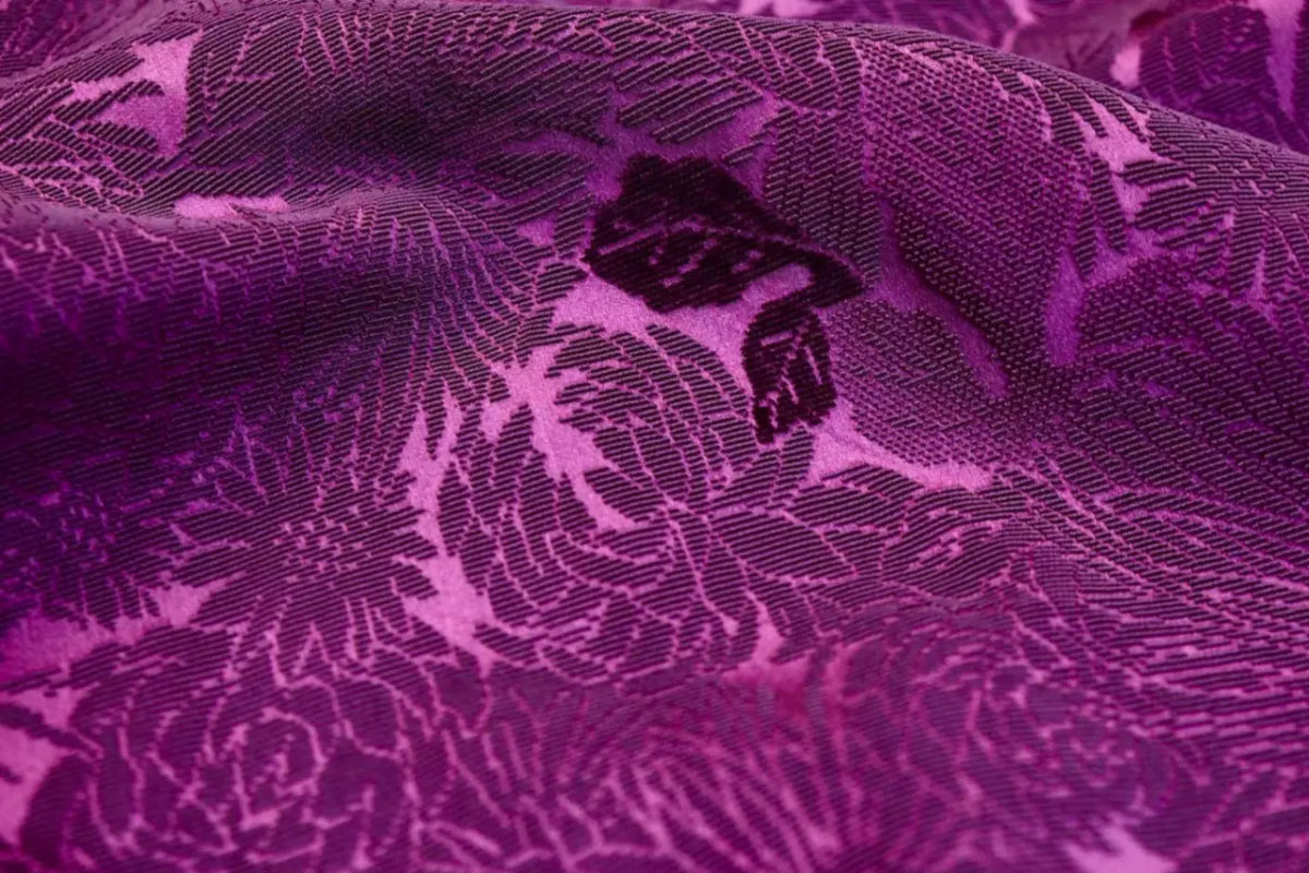 紫金繁英 · 浮雕提花真丝面料 | Royal Dahlia - Relief Jacquard Silk Fabric