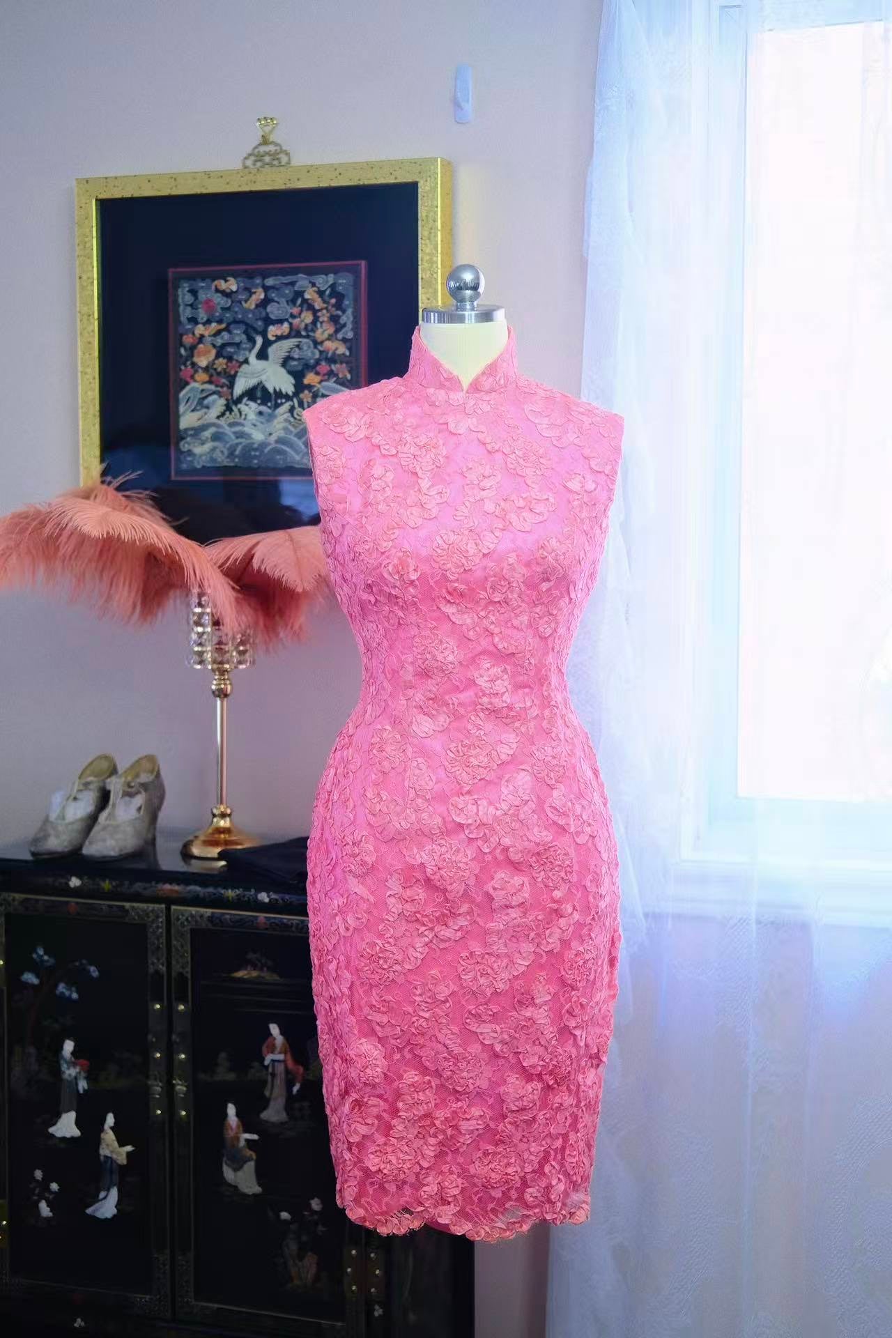 60年代 - 六十年代香港产法蕾香韵旗袍 | 1960s - 1960s Hong Kong "French Lace Fragrance" Antique Qipao